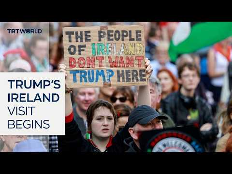 Trump holds talks with Irish leaders in Dublin