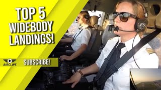 Top 5 Widebody Landings [AIRCLIPS]