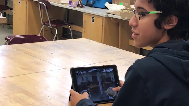 Tech Ed student with drone