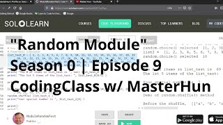 "Random Module" | S0 | E9 | CodingClass w/ MasterHun