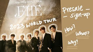 HOW TO GET ENHYPEN 2023 FATE WORLD TOUR (US) CONCERT TICKETS ⭐️ ENGENE PRESALES APPLICATION SIGN UP