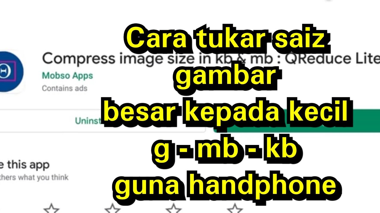 Cara tukar saiz gambar Tutorial mengecilkan saiz gambar drpd mb besar