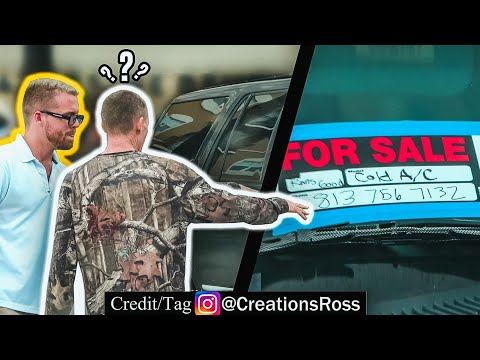 Secretly Putting a For Sale Sign on Someone's Car then Trying to Buy It