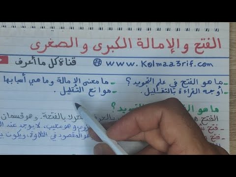 الفتح والإمالة الكبرى والصغرى في القرآن الكريم