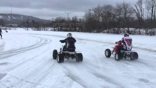 Rubber Quad slow-mo launch