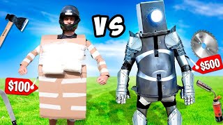 Quem CONSTRÓI a ARMADURA mais RESISTENTE? (Cara R$500 vs Barata R$100)