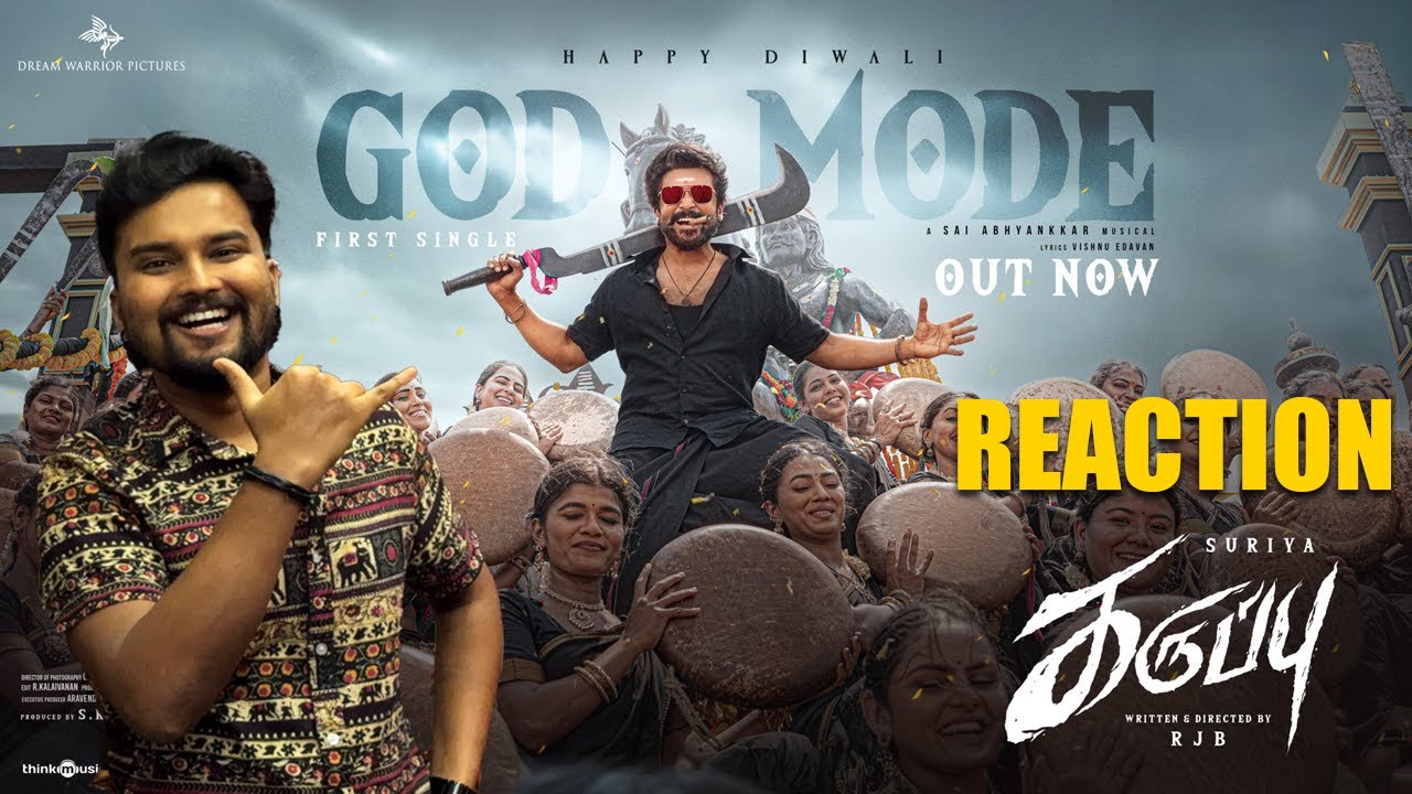 #Karuppu God Mode Song - REACTION | Suriya | Trisha | RJ Balaji | Sai Abhyankkar | Vishnu Edavan