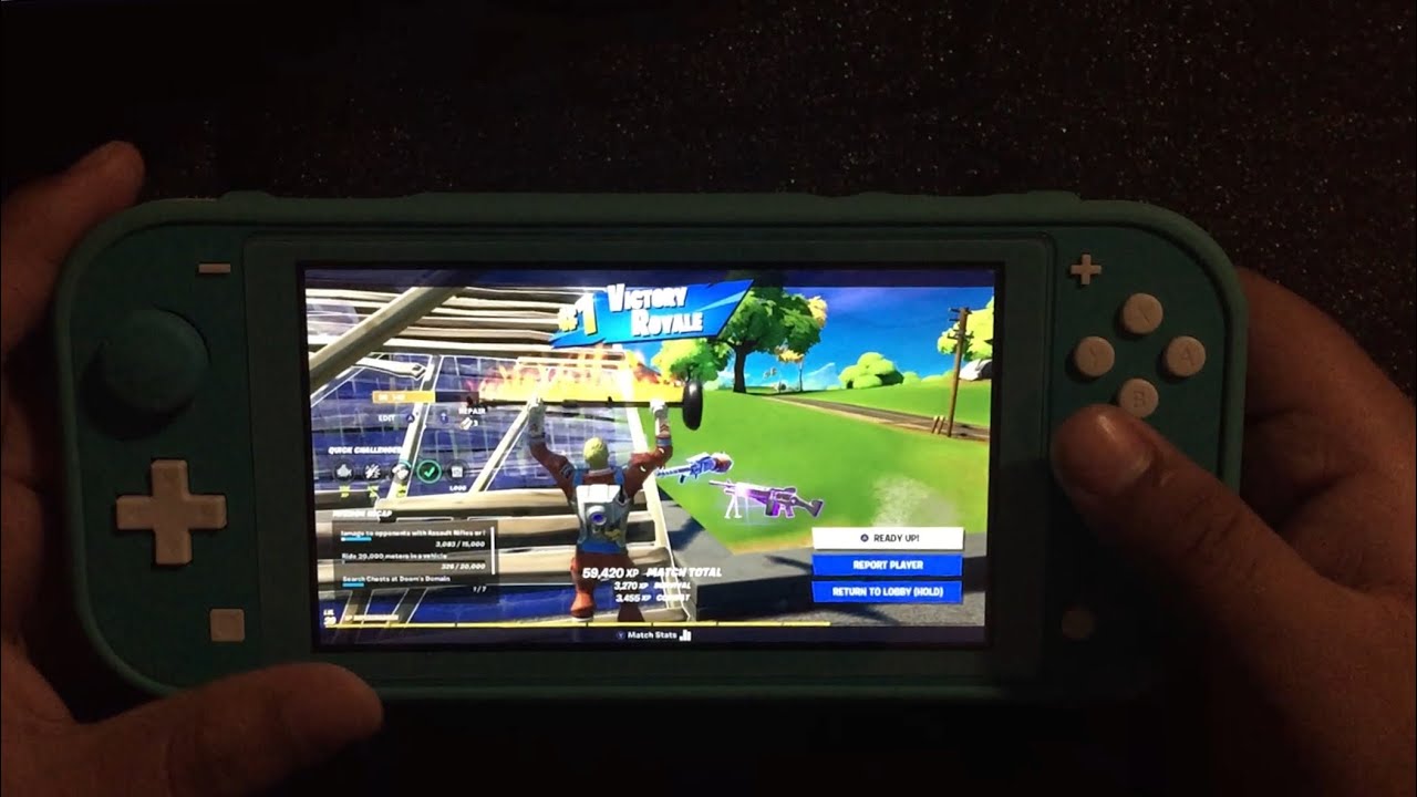ASMR Fortnite Gameplay on Nintendo switch lite