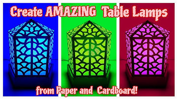 Create AMAZING Table Lamps from Paper and Cardboard / TABLE LAMPS craft #tablelamp #diy #craft