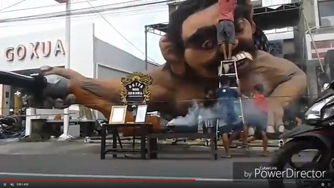 Proses pembuatan ogoh ogoh DETYA MAYA DENAWA, SANUR MEL INTARAN TAHUN 2018