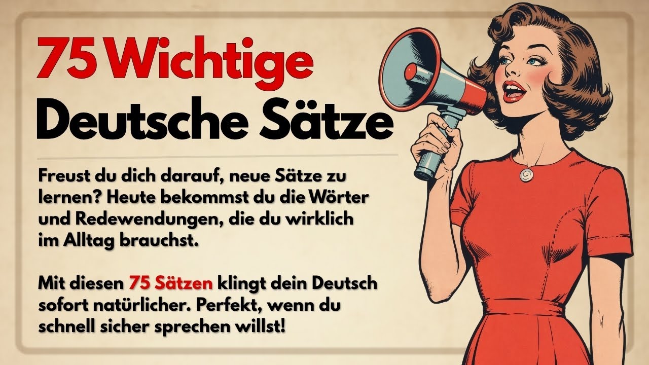 75 Sätze auf Deutsch für Anfänger (A1-A2)
