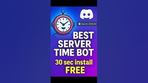 How to Install Server Time Bot on Discord | Setup Server Clock, Countdown & Time zone in 40 Seconds