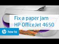 Fixing a Paper Jam | HP OfficeJet 4650 Printer | HP