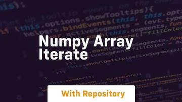numpy array iterate