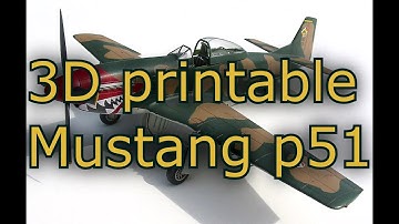 PART 1/12,  Free 3D Printed plane model, Mustang p51 design in Fusion 360