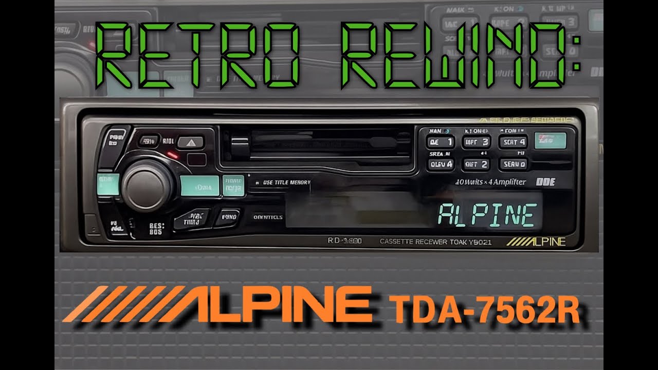 Alpine TDA-7562R Cassette retro head unit - YouTube