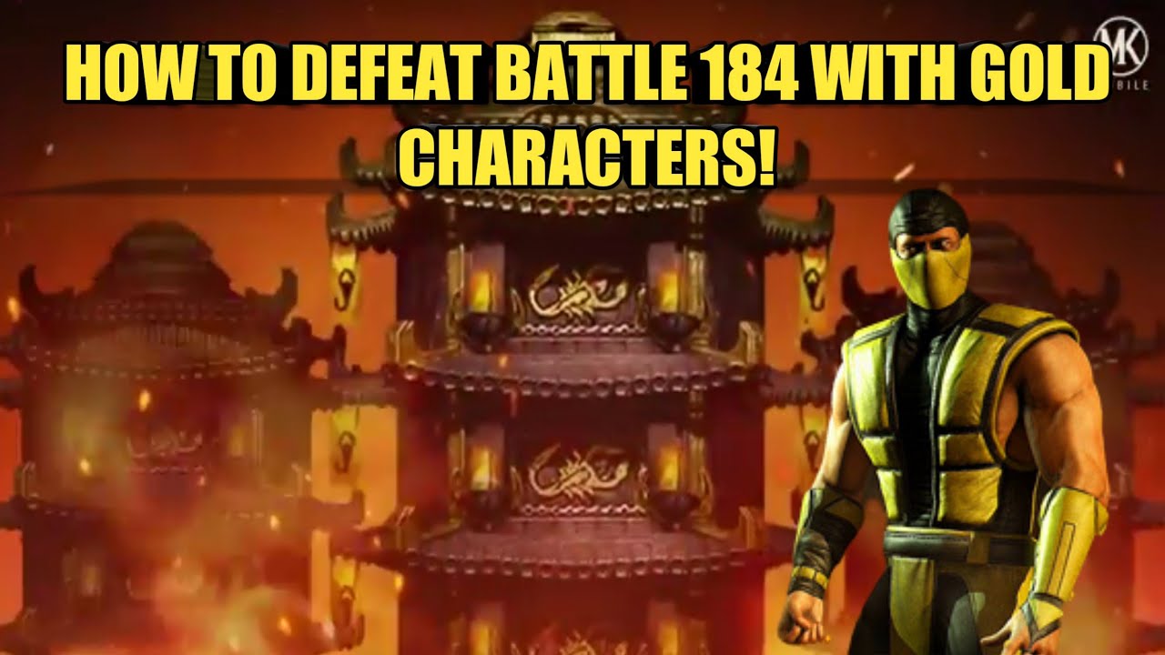Fatal Battle 184 SRT - Gold Characters Defeating Infamous Battle - Mortal Kombat Mobile - MK