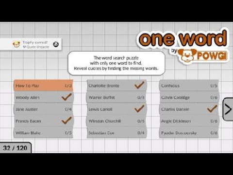 One Word by POWGI - Full Unedited #PS4 Platinum Trophy Gameplay (Trophy Guide)