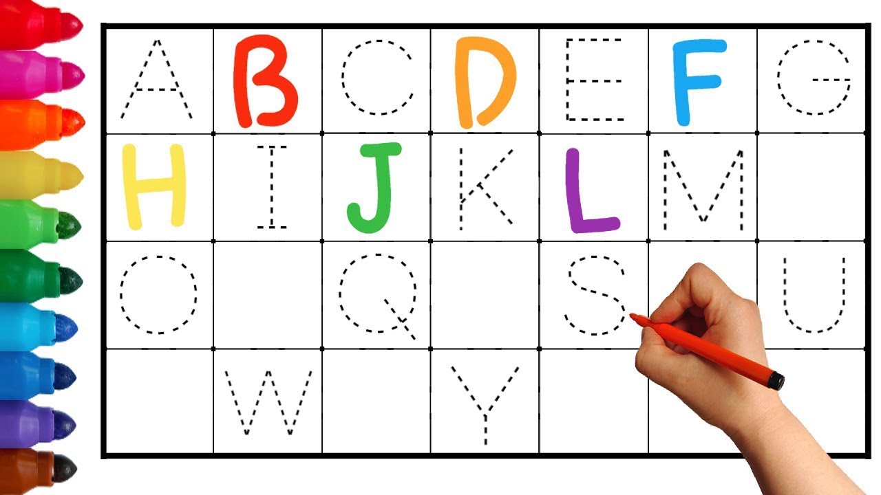 Learning the Alphabets from A to Z || Learn missing Letters || Colouring and Learning for Kids