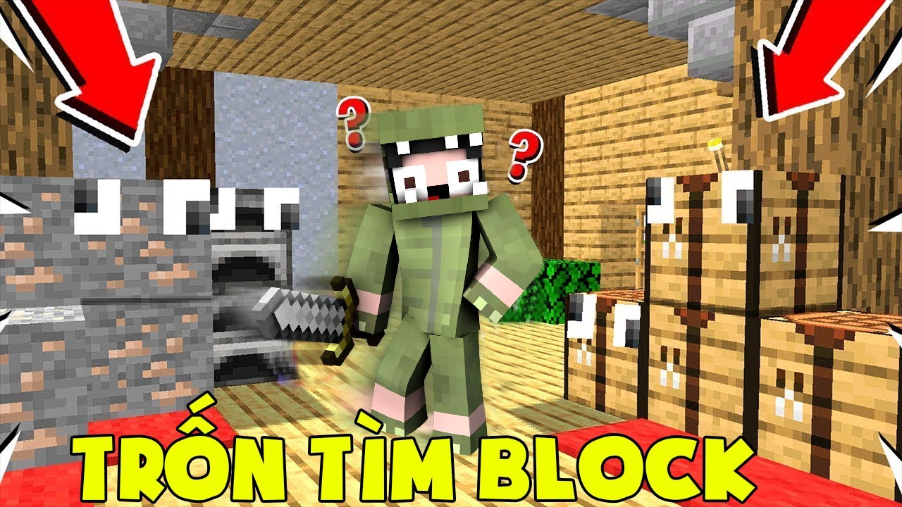 MINI GAME : TRÒ CHƠI TRỐN TÌM BLOCK MINECRAFT ** THỬ... - youtube