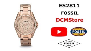 ES2811 Fossil Riley Multifunction Rose Gold