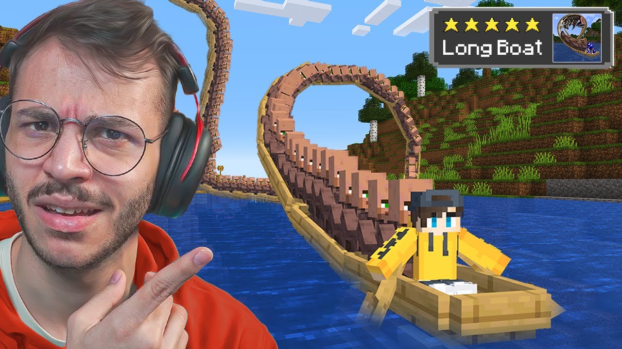 جربت اغرب مودات ماين كرافت !  ( اطول قارب )