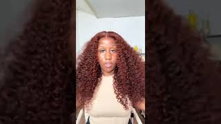 Reddish Brown Glueless wig 🫶🏽 Link in @uniceamazon bio