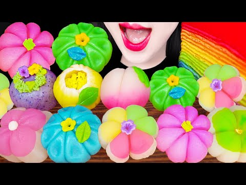ASMR Sticky Mochi Wagashi 쫜득쫜득 모찌 <strong>화과자</strong> 먹방 Mukbang, Eating