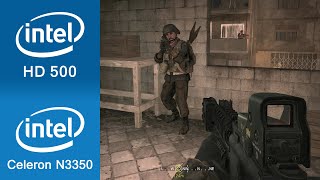Call Of Duty 4 Modern Warfare Gameplay Intel Celeron N3350 Intel Hd 500 Notebook Laptop