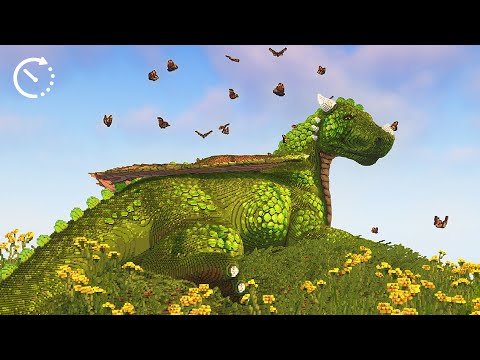 Building a Gentle Summer Dragon in Minecraft