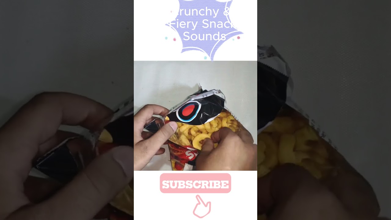 ASMR Eating Spicy Corn Ring Snack 🌶️🔄 | Crunchy & Fiery Snack Sounds