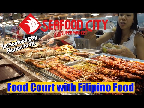 The FIRST Seafood City Market in TEXAS! FILIPINO Food Court! YUM!