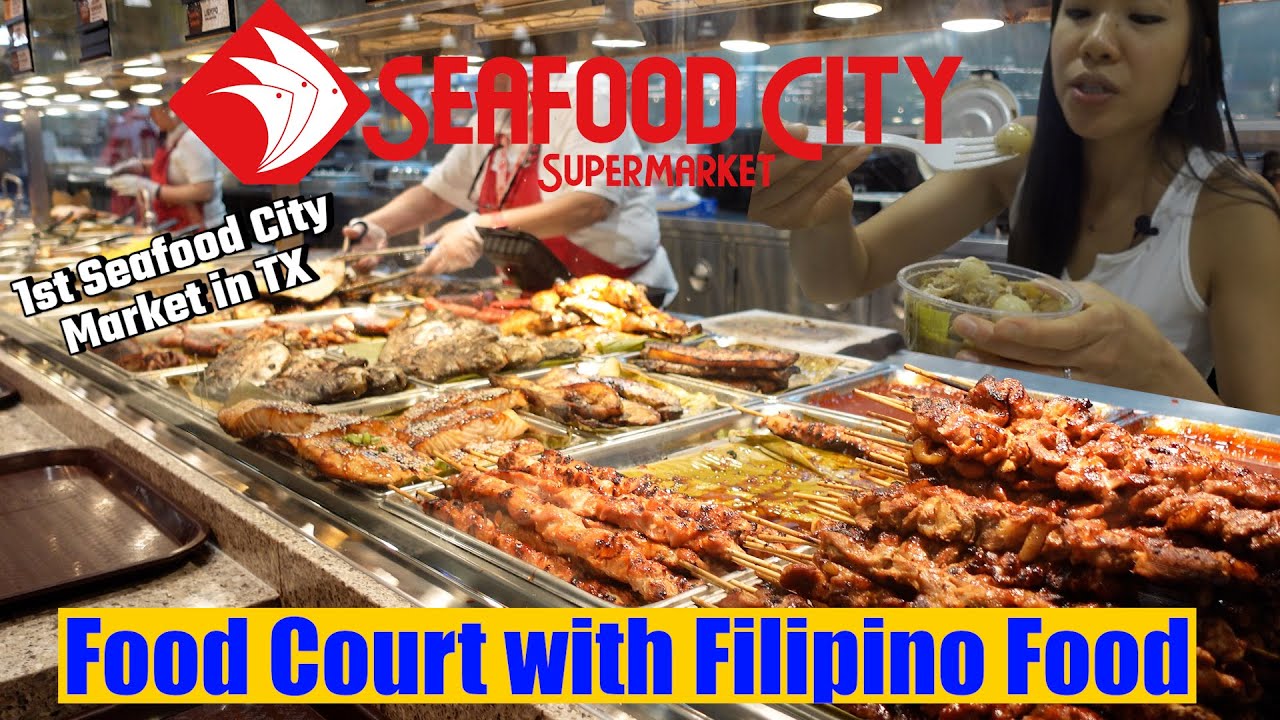 The FIRST Seafood City Market in TEXAS! FILIPINO Food Court! YUM!