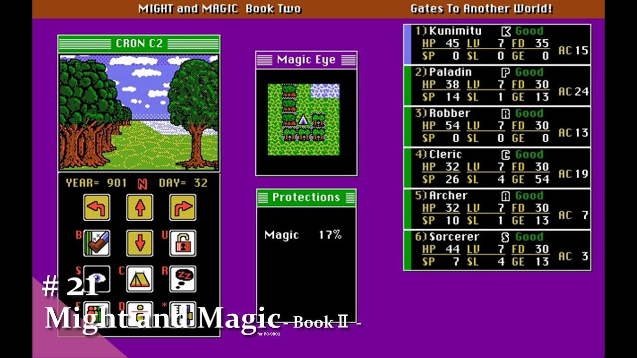 Play】PC-9801 Might and Magic BookⅡ #21 レトロゲーム - YouTube