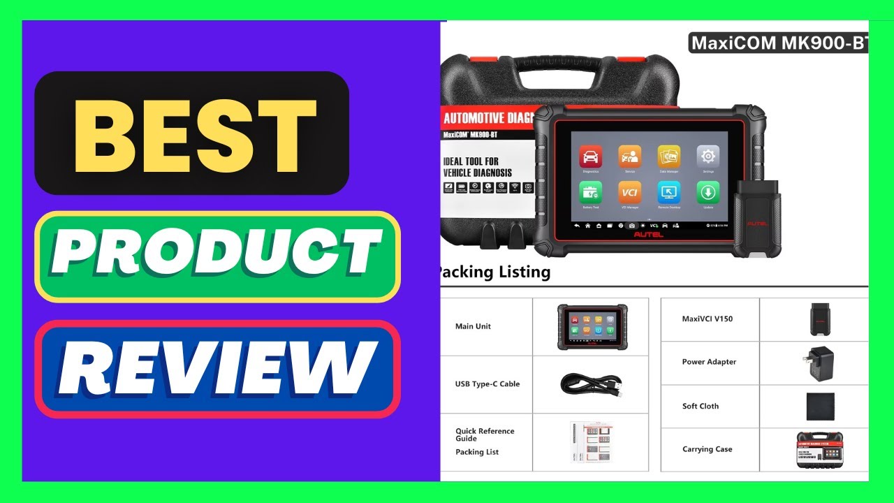 Autel MaxiCOM MK900BT Car Diagnostic Tools OBD2 Scanner 2025 40+
