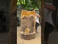They Turned a Giant Piece of Wood Into Buddha 😱#Handmade #art #skill