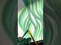 My Hair painting process 🌿 Green Hair Acrylic Painting #art #shorts #paintingideas