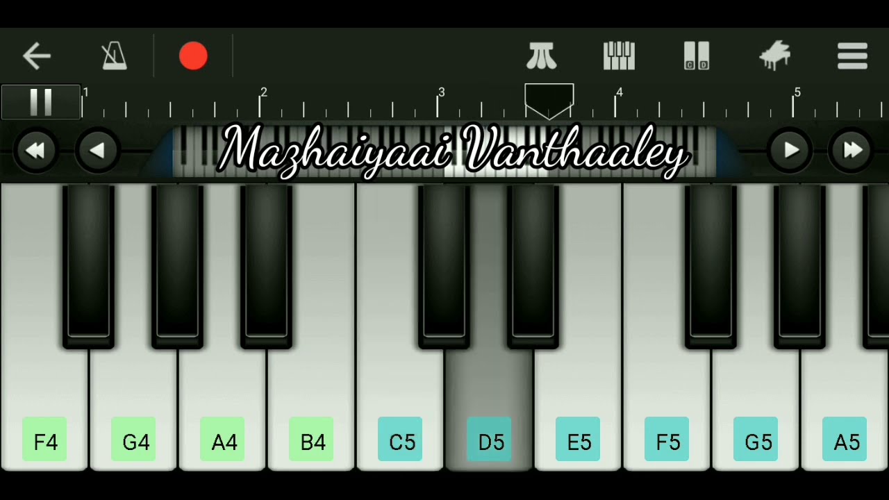 How to play Thuli Thuli song -Paiyaa in mobile piano