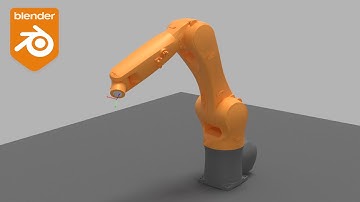 Industrial KUKA robot rigged in Blender