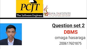Question set-2 | DBMS | Java Institute | 1st year | Omaga hasaraga