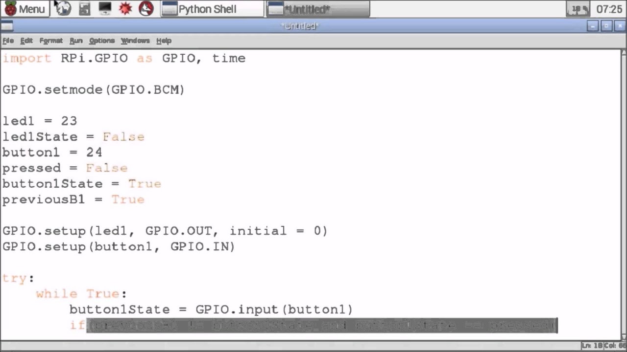 Raspberry Pi Class 09 - Changing State with Button Presses - YouTube