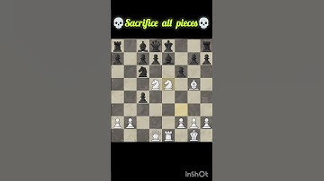 💀 Sacrifice all pieces 💀#sports #chess #game#chess hub #chess tips #chess technique #chess skills