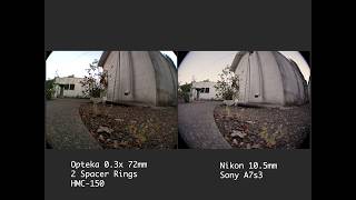 Opteka 0.3x Fisheye on HMC150 | FOV Test and Comparison