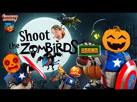 КАПИТАН АМЕРИКА ЭНДРЮ ИГРАЕТ В SHOOT THE ZOMBIRDS! HALLOWEEN НА КАНАЛЕ СПАСАТЕЛИ ИГРУШЕК!