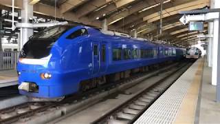 E653系1000番台U106編成 警笛あり 新潟駅発車