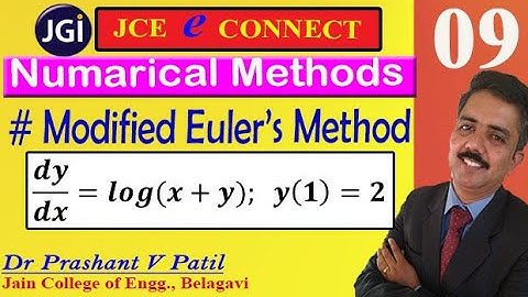 Numerical solution by Modified Euler
