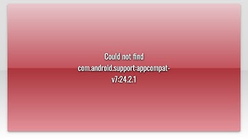 Could not find com.android.support:appcompat-v7:24.2.1