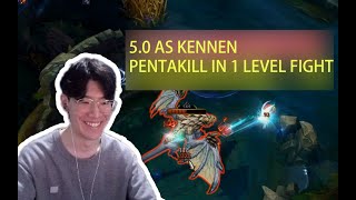 The Shy Ultra Rapid Fire Kennen 1 level fight pentakill...