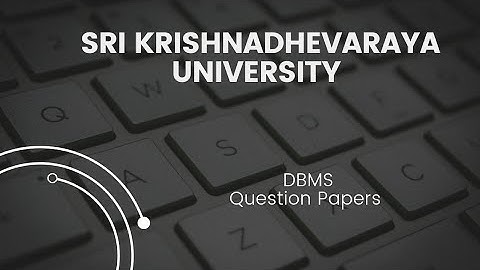 DBMS Question Paper