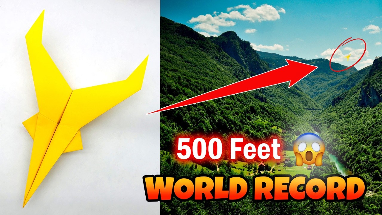 How to Make a WORLD RECORD Paper Airplane that Flies Far and Straight ...